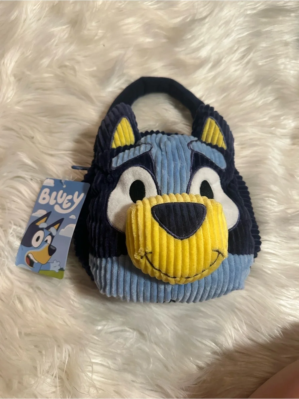 Bluey Plush Character Crossbody Bag - Blue & Yellow